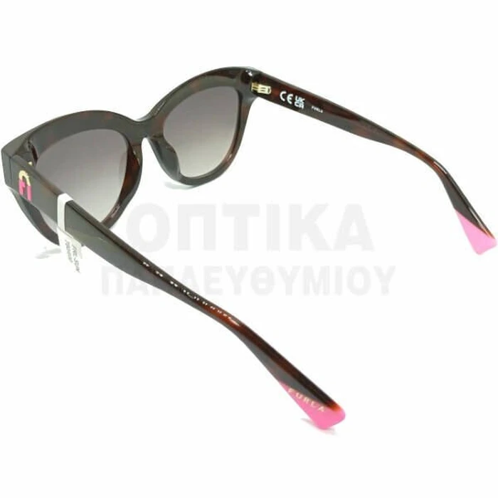 Furla Γυναικεία Γυαλιά Ηλίου με Καφέ Ταρταρούγα Κοκκάλινο Σκελετό και Γκρι Ντεγκραντέ Φακό SFU780 0752