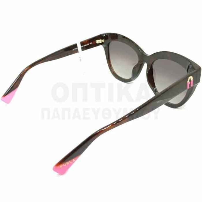 Furla Γυναικεία Γυαλιά Ηλίου με Καφέ Ταρταρούγα Κοκκάλινο Σκελετό και Γκρι Ντεγκραντέ Φακό SFU780 0752