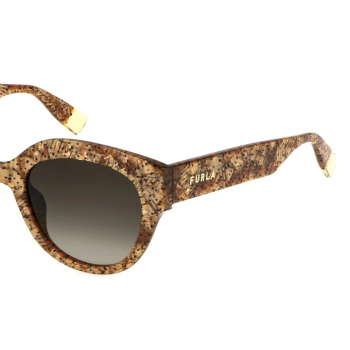 Furla Γυναικεία Γυαλιά Ηλίου με Καφέ Κοκκάλινο Σκελετό και Γκρι Φακό SFU813 0V83