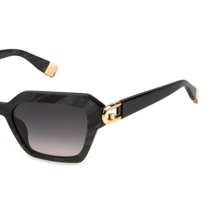 Furla Γυναικεία Γυαλιά Ηλίου με Μαύρο Κοκκάλινο Σκελετό και Μαύρο Φακό SFU817 0701