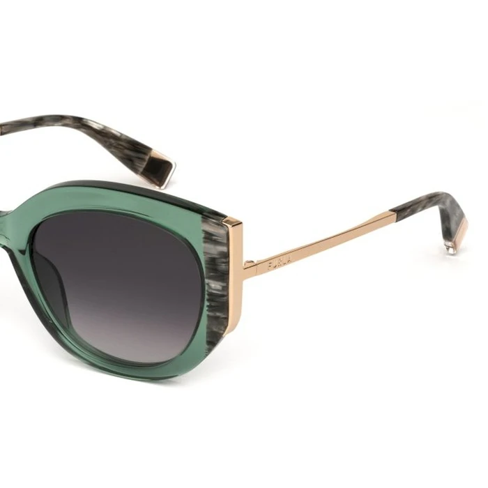 Furla Γυναικεία Γυαλιά Ηλίου με Πράσινο Κοκκάλινο Σκελετό και Μαύρο Φακό SFU820 03GE
