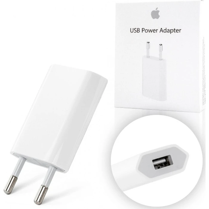 Apple Φορτιστής Τοίχου USB-A 5W Λευκός (MGN13ZM/A)