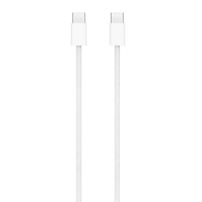 Apple πλεκτό καλώδιο USB-C σε USB-C 60W 1μ Λευκό (MQKJ3ZM/A)