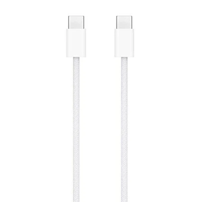 Apple πλεκτό καλώδιο USB-C σε USB-C 60W 1μ Λευκό (MQKJ3ZM/A)