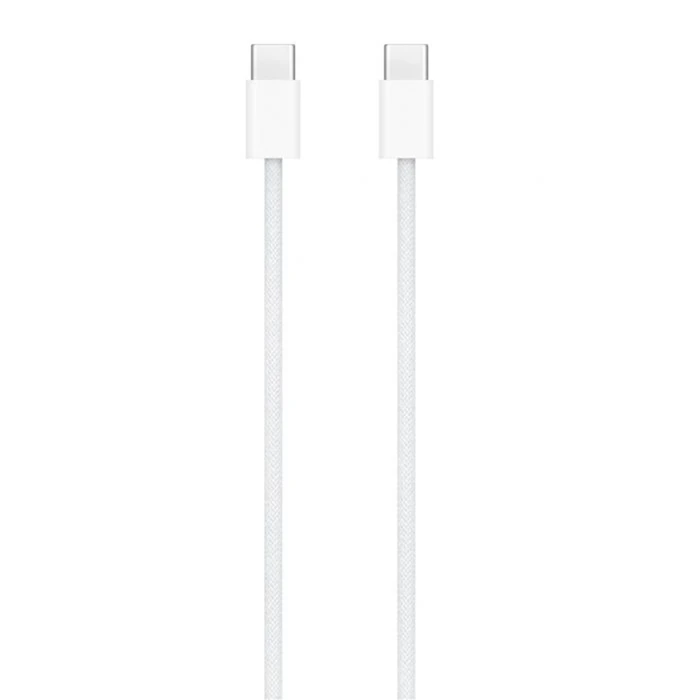 Apple πλεκτό καλώδιο USB-C σε USB-C 60W 1μ Λευκό (MQKJ3ZM/A)
