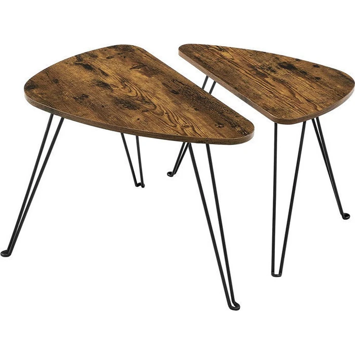 Vasagle Σετ Μεταλλικά Βοηθητικά Τραπέζια Nesting 60 x 38 x 47.5 cm 2 τμχ (LNT012B01) (VASLNT012B01)