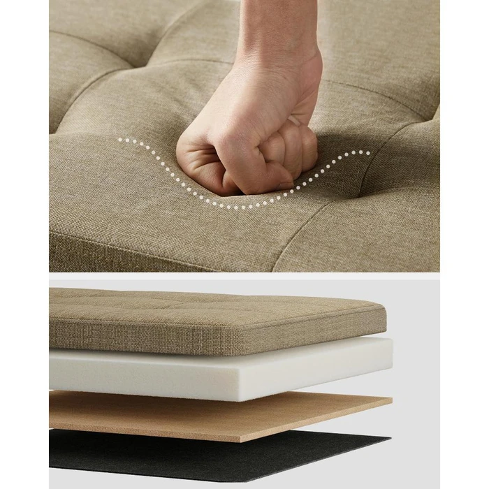 SONGMICS Αναδιπλούμενος Πάγκος Αποθήκευσης 110 x 38 x 38 Καφέ