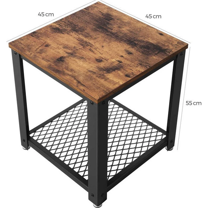 VASAGLE Auxiliary Metal Living Room Table 45 x 45 x 55 cm