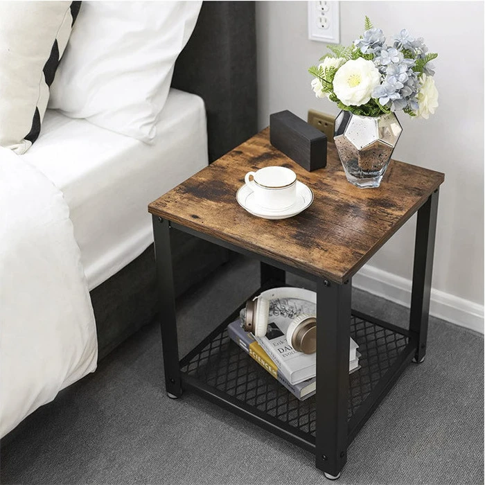 VASAGLE Auxiliary Metal Living Room Table 45 x 45 x 55 cm