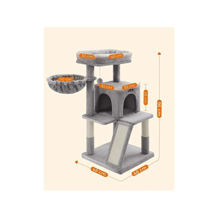 Feandrea Cat Tower, Height 96 cm, for large cats (PCT51G) (FEAPCT51G)