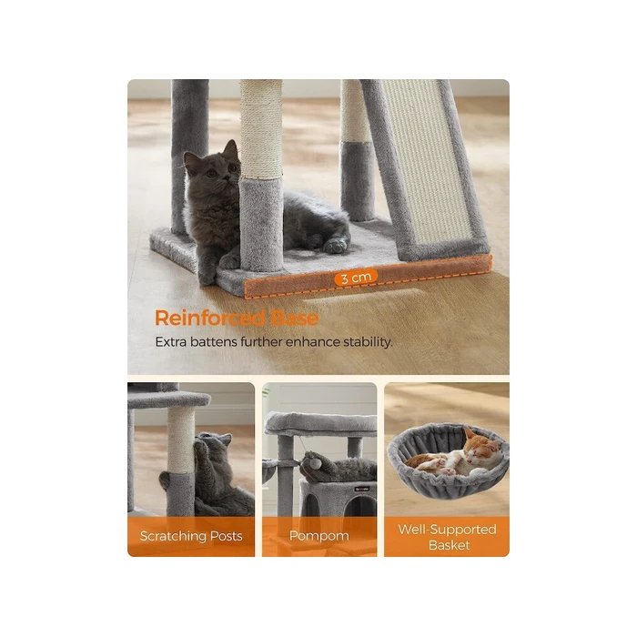Feandrea Cat Tower, Height 96 cm, for large cats (PCT51G) (FEAPCT51G)
