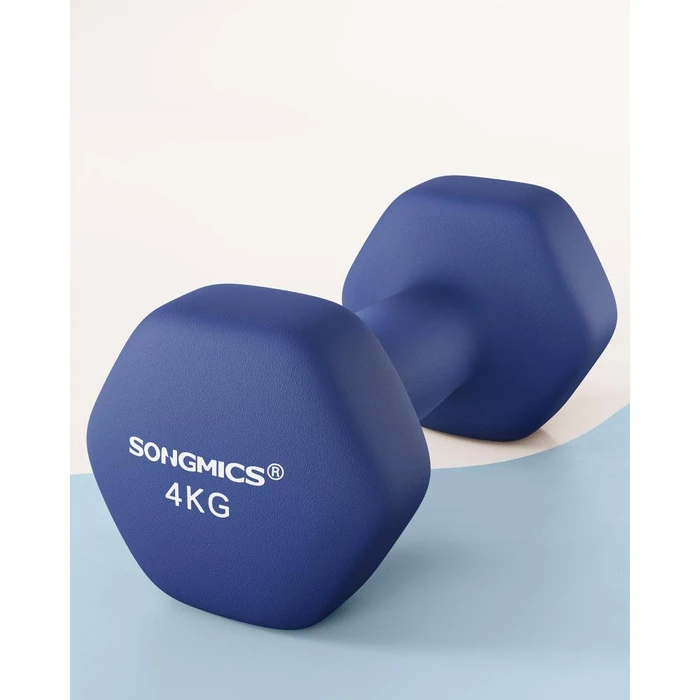 SONGMICS Fitness Dumbbells Set of 2 4 kg Blue