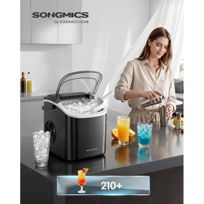 Songmics Παγομηχανή πάγου 0,6 κιλών μαύρη (XZB001B1EU)