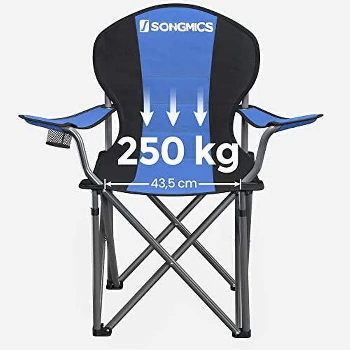 Songmics Ξαπλώστρα-Πολυθρόνα Παραλίας Μπλε GCB06BU