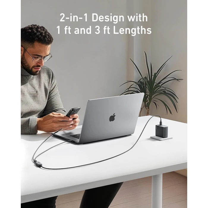 Anker USB σε Type-C Καλώδιο Μαύρο 1.2m A8895H11