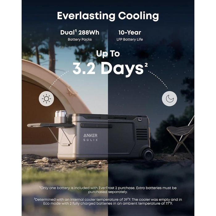 Anker EverFrost Powered Cooler 33L Portable Powered Cooler (Solar Grey) - MPN A17A53A1