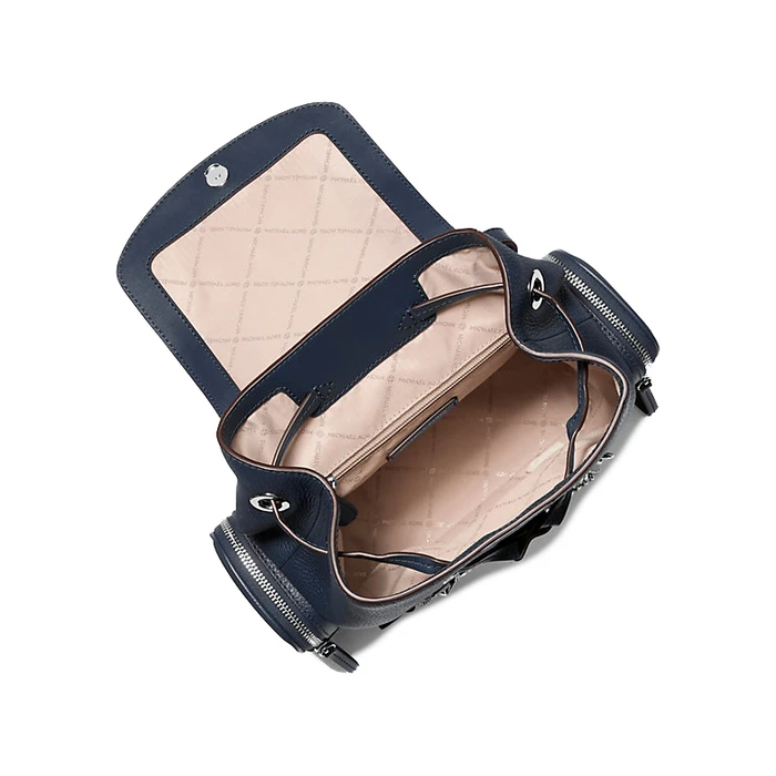 Michael Kors Michael Σετ Υφασμάτινη Γυναικεία Τσάντα Πλάτης Μπλε 35F1STTB6L-NAV