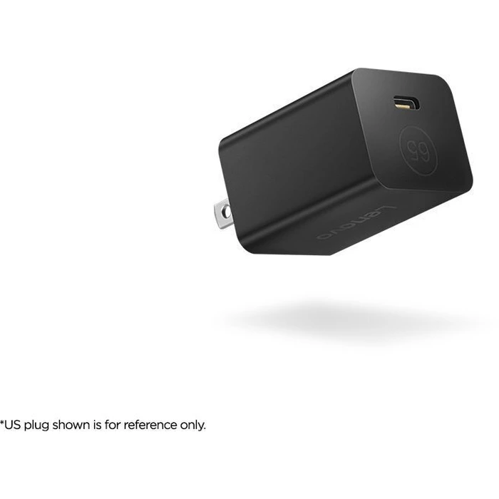 Καθολικός φορτιστής μπαταριών Lenovo GaN Nano 65W USB-C, 65W, μαύρο, με καλώδιο 1.8m