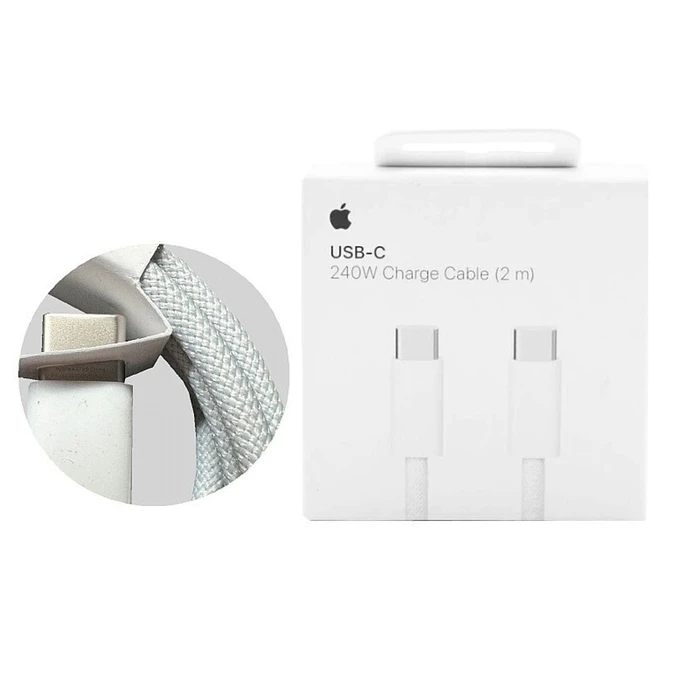 Apple USB-C σε USB-C Καλώδιο Φόρτισης 240W 2m Λευκό MU2G3ZM/A