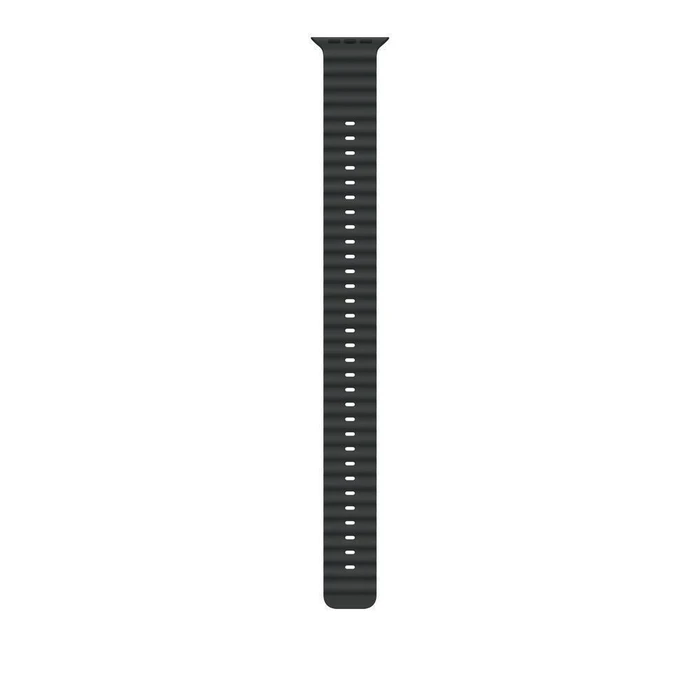 Apple Ocean Band Extension - Φυσικό Φινίρισμα Τιτανίου, Λουράκι Σιλικόνης με Pin Black (Apple Watch 44/45/46/49mm) MXTM3ZM/A