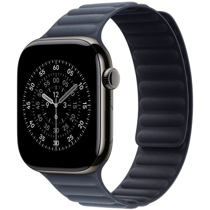 Apple Magnetic Link Λουράκι Δερμάτινο Navy Μπλε (Apple Watch 44/45/46mm, Ultra 49mm) M/L - MGDH4ZM/A