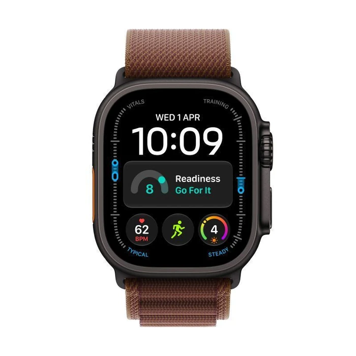 Apple Watch Ultra 4 Titanium 49mm Cellular (Black Titanium, Burgundy Alpine Loop - Medium)