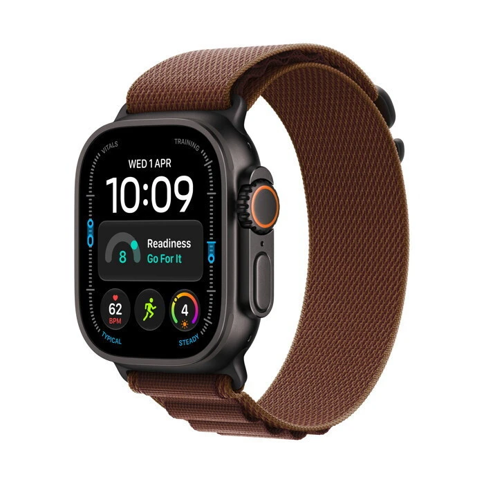 Apple Watch Ultra 4 Titanium 49mm Cellular (Black Titanium, Burgundy Alpine Loop - Medium)