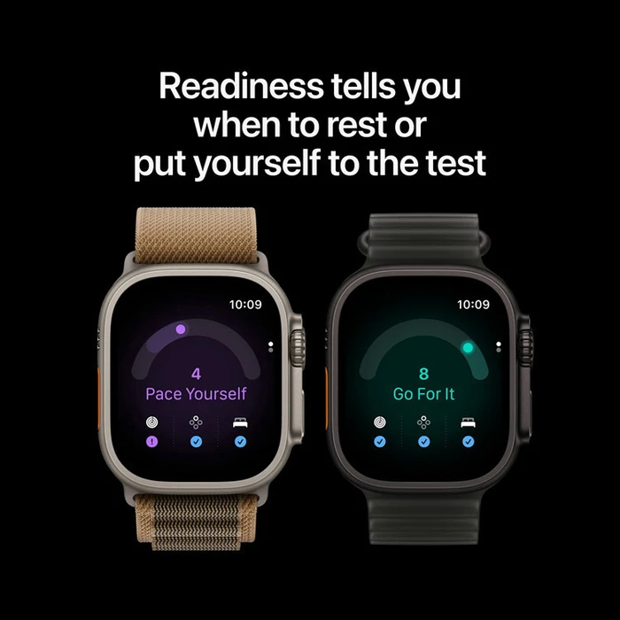 Apple Watch Ultra 4 Titanium 49mm Μαύρο Τιτάνιο με Burgundy Alpine Loop - Large