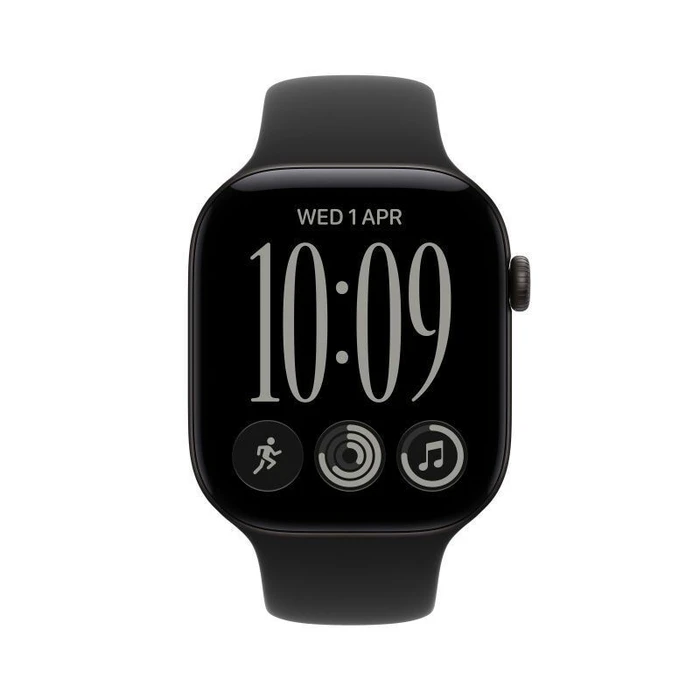 Apple Watch Series 12 Cellular Αλουμίνιο 46mm Μαύρο με Black Sport Band (M/L)