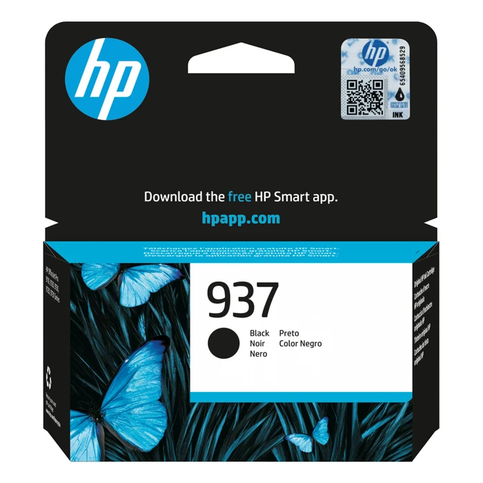HP 937 Black Ink Cartridge (HP 937 Schwarz) - Original HP Ink
