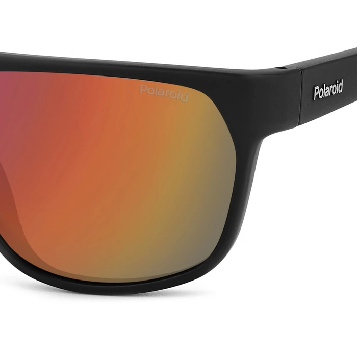 Polaroid Unisex Γυαλιά Ηλίου με Μαύρο Κοκκάλινο Σκελετό και Πορτοκαλί Polarized Καθρέφτη Φακό PLD7053/S BLX/OZ