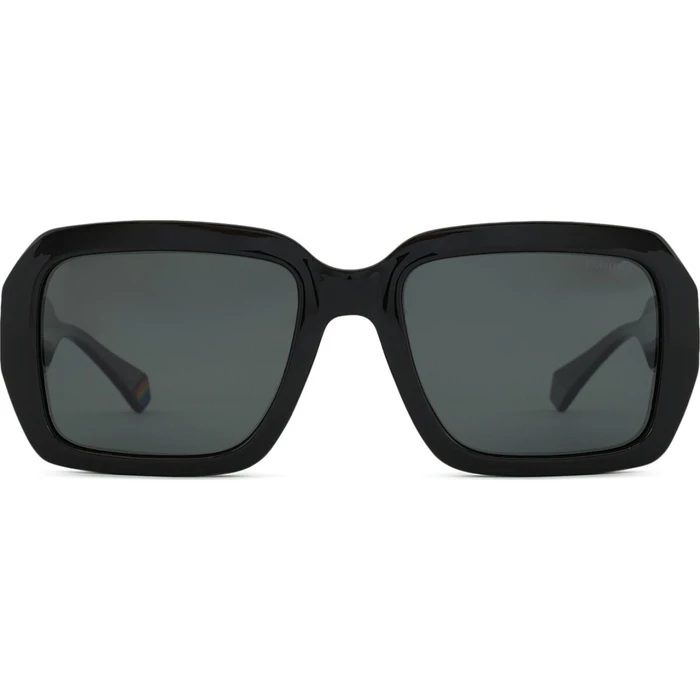 Polaroid Unisex Γυαλιά Ηλίου με Μαύρο Κοκκάλινο Σκελετό και Μαύρο Φακό pld6223/s/x 807/M9