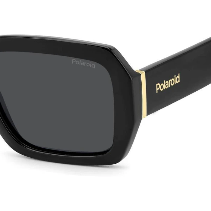 Polaroid Unisex Γυαλιά Ηλίου με Μαύρο Κοκκάλινο Σκελετό και Μαύρο Φακό pld6223/s/x 807/M9