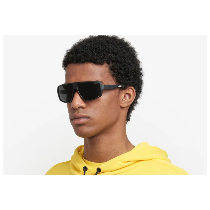 Polaroid Unisex Γυαλιά Ηλίου με Μαύρο Κοκκάλινο Σκελετό και Μαύρο Polarized Φακό PLD7054/S O6W/M9