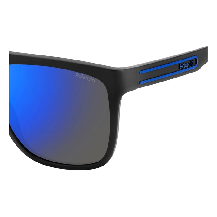 Polaroid Unisex Γυαλιά Ηλίου με Μαύρο Κοκκάλινο Σκελετό και Μπλε Polarized Καθρέφτη Φακό PLD2162/S 0VK/5X