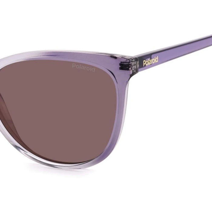 Polaroid Γυναικεία Γυαλιά Ηλίου με Γκρι Κοκκάλινο Σκελετό και Μωβ Polarized Φακό PLD4179/S B3V/KL