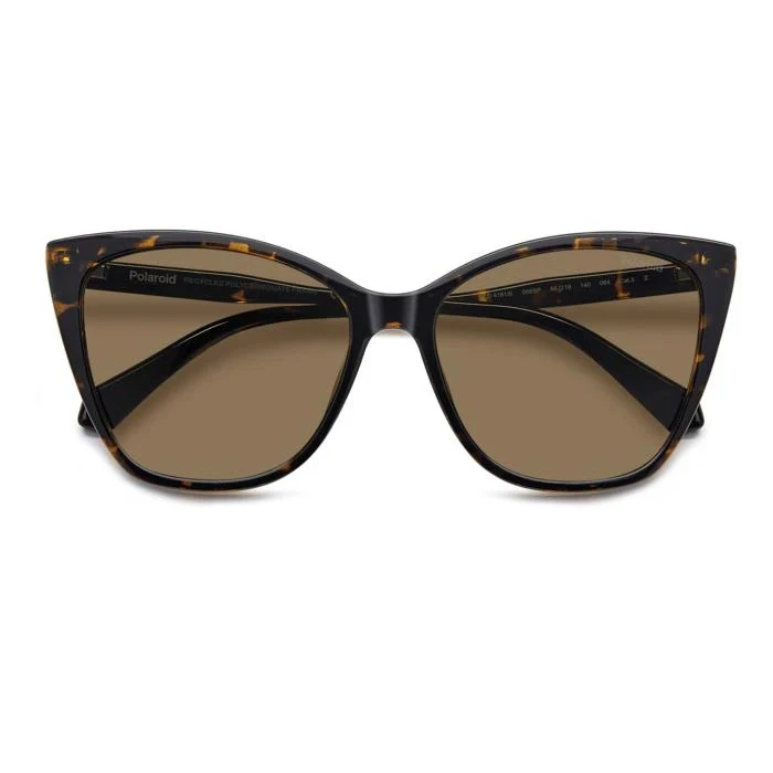Polaroid Γυναικεία Γυαλιά Ηλίου με Καφέ Ταρταρούγα Κοκκάλινο Σκελετό και Καφέ Φακό PLD4181/S 086/SP
