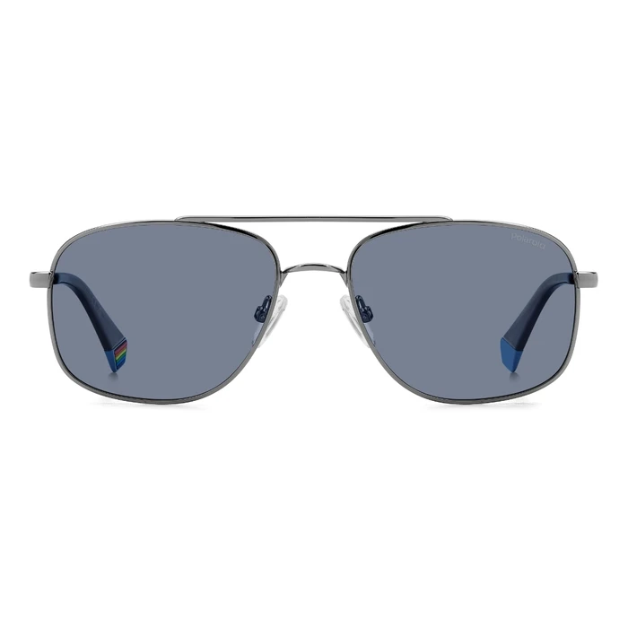 Polaroid Ανδρικά Γυαλιά Ηλίου με Ασημί Μεταλλικό Σκελετό και Γκρι Φακό pld6235/s/x V84/C3