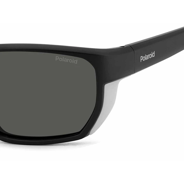 Polaroid Ανδρικά Γυαλιά Ηλίου με Μαύρο Κοκκάλινο Σκελετό και Μαύρο Φακό pld7057/s 003/M9