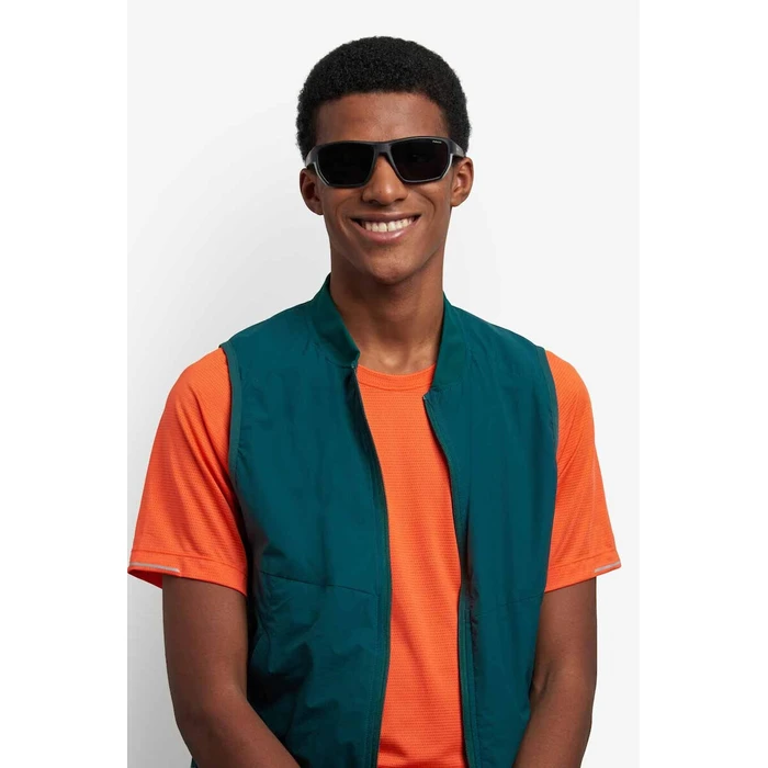 Polaroid Ανδρικά Γυαλιά Ηλίου με Μαύρο Κοκκάλινο Σκελετό και Μαύρο Φακό pld7057/s 003/M9