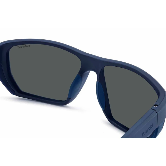 Polaroid Ανδρικά Γυαλιά Ηλίου με Μπλε Κοκκάλινο Σκελετό και Μπλε Καθρέφτη Φακό pld7057/s FLL/5X