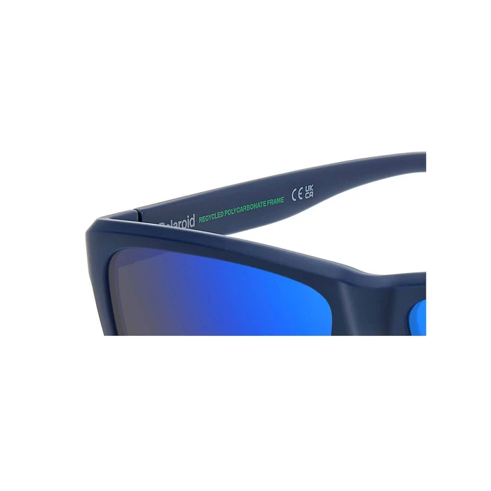 Polaroid Ανδρικά Γυαλιά Ηλίου με Μπλε Κοκκάλινο Σκελετό και Μπλε Καθρέφτη Φακό PLD2164/S FLL/5X