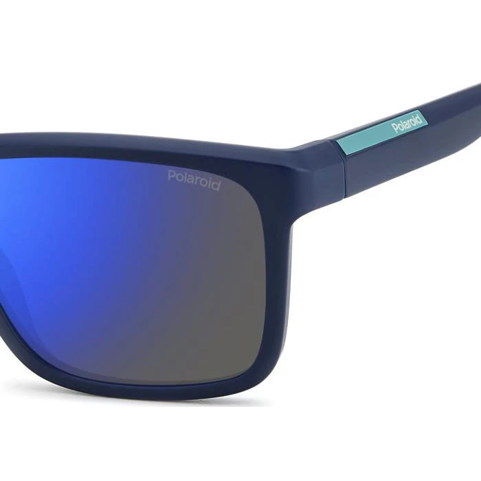 Polaroid Ανδρικά Γυαλιά Ηλίου με Μπλε Κοκκάλινο Σκελετό και Μπλε Καθρέφτη Φακό PLD2164/S FLL/5X