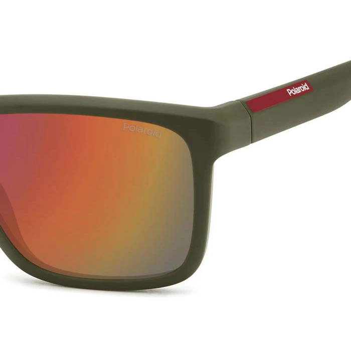 Polaroid Ανδρικά Γυαλιά Ηλίου με Πράσινο Κοκκάλινο Σκελετό και Κόκκινο Καθρέφτη Φακό PLD2164/S TBO/OZ