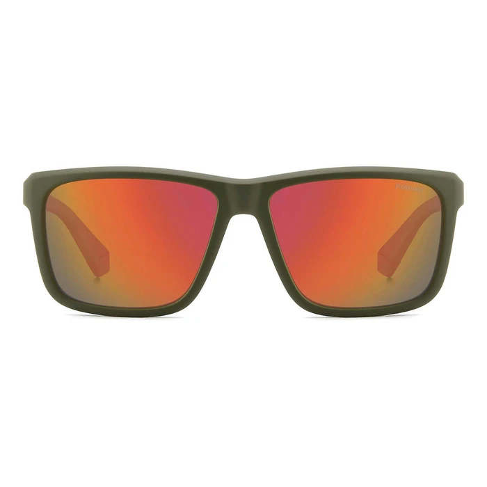 Polaroid Ανδρικά Γυαλιά Ηλίου με Πράσινο Κοκκάλινο Σκελετό και Κόκκινο Καθρέφτη Φακό PLD2164/S TBO/OZ