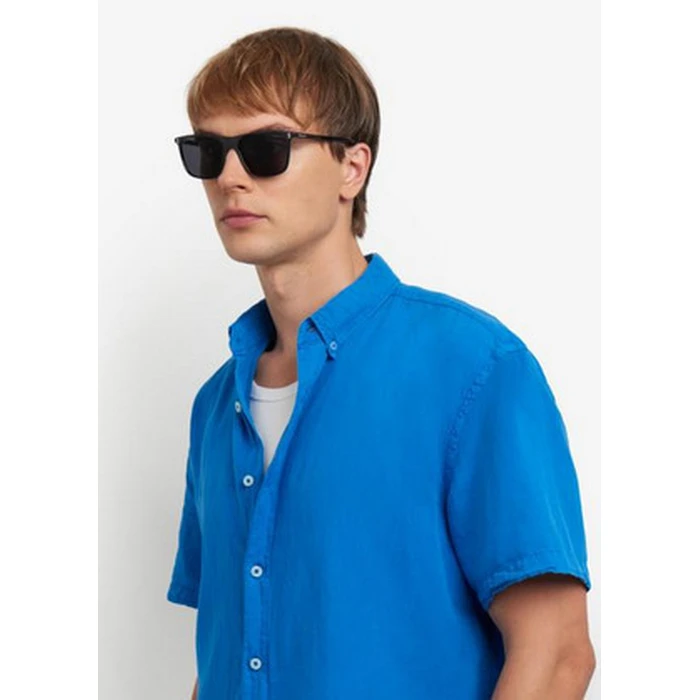 Polaroid Ανδρικά Γυαλιά Ηλίου με Μαύρο Κοκκάλινο Σκελετό και Μαύρο Φακό PLD6232/S 807/M9