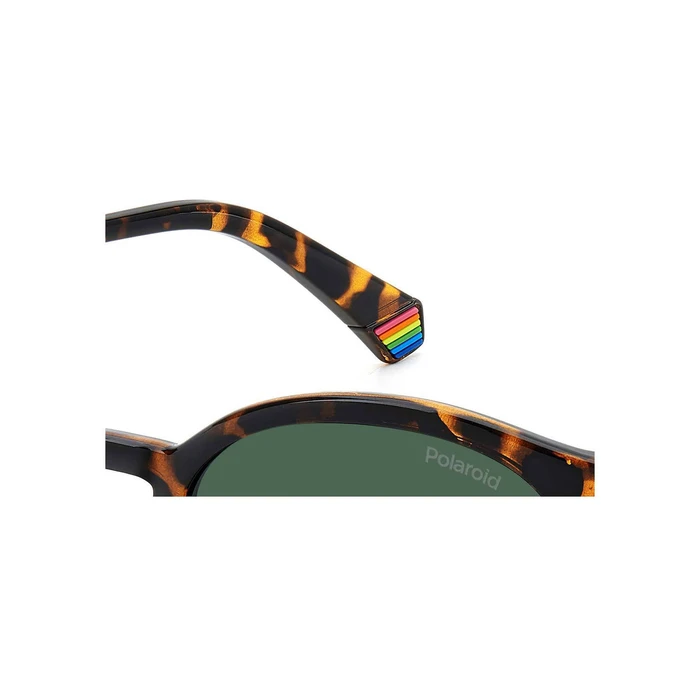 Polaroid Ανδρικά Γυαλιά Ηλίου με Καφέ Ταρταρούγα Κοκκάλινο Σκελετό και Πράσινο Φακό PLD6233/S 086/UC