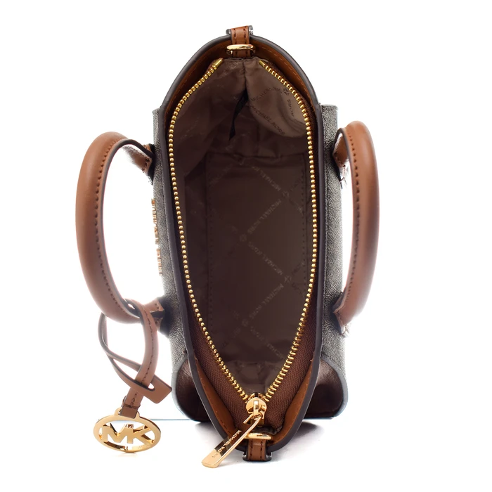 Michael Kors Υφασμάτινη Γυναικεία Τσάντα Ώμου Καφέ 35F4G4VC0B-BRO