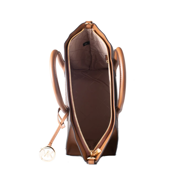 Michael Kors Δερμάτινη Γυναικεία Τσάντα Ώμου Καφέ 35F4G4VS3B-BRO