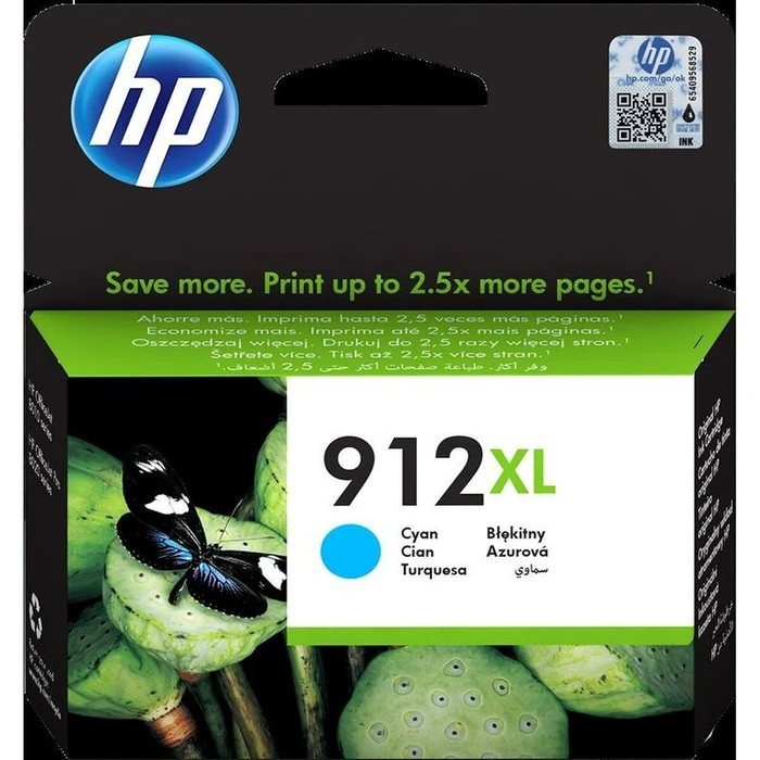HP 912XL High Yield Cyan Original Ink Cartridge (3YL81AE#30A)
